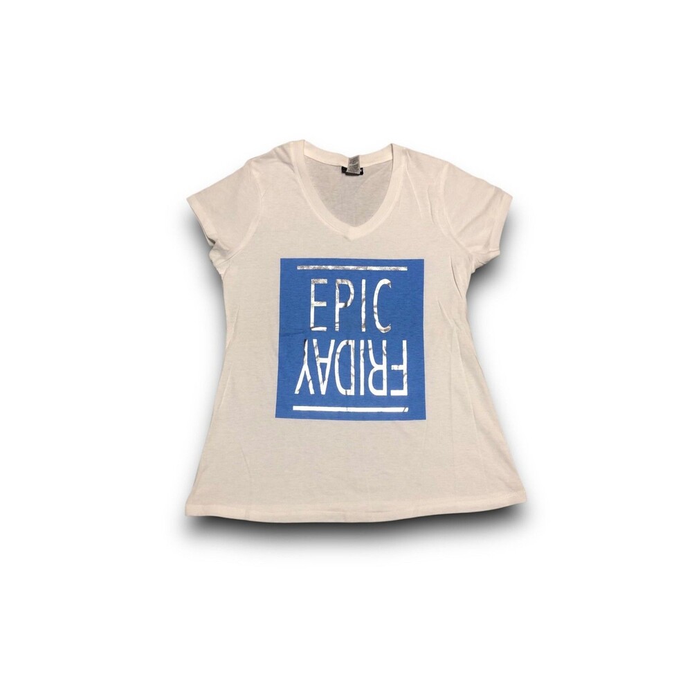 Joe Boxer Women's "Epic Friday" V-Neck Graphic Shirt - Large